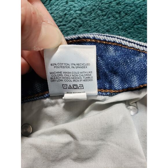 Express Jeans Size 30x32 Mens Blue Pants Denim Baggy Mid Rise Slim Straight - Picture 5 of 14